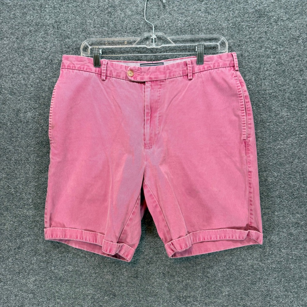 Peter Millar Shorts Mens 34 Pink Cotton Twill‎ Flat Front Casual Golf Summer
